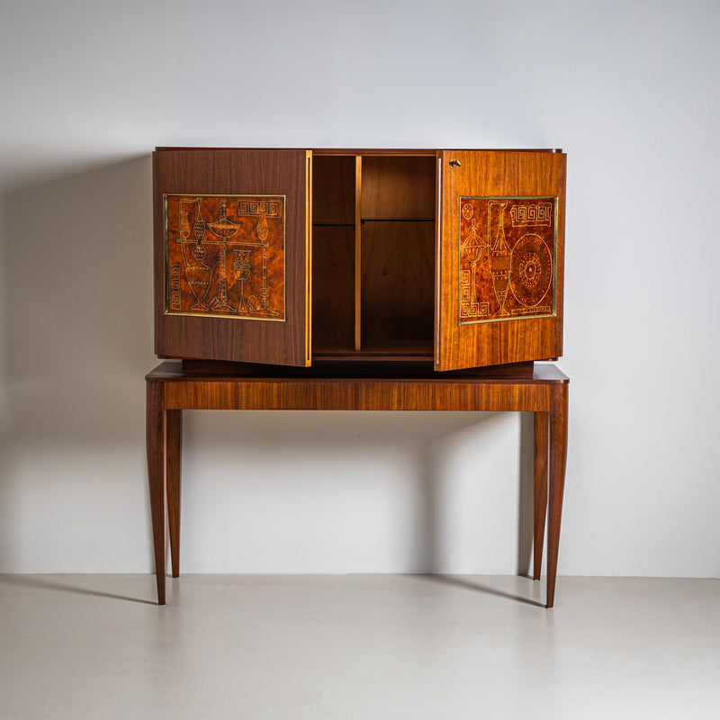 Bar Cabinet in the style of Melchiorre Bega, Italy, 1960s