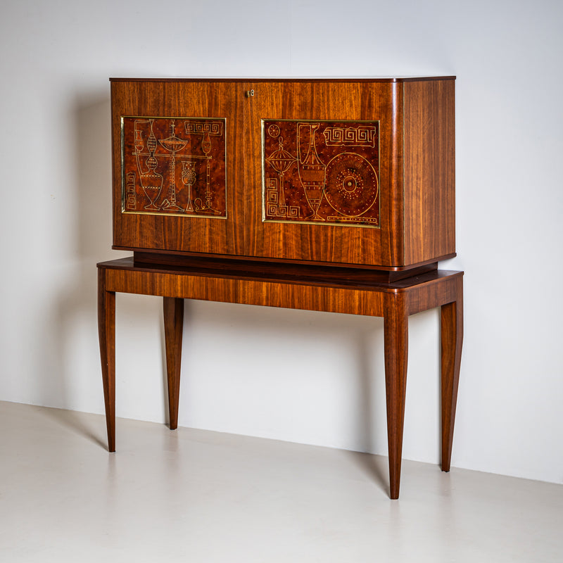 Bar Cabinet in the style of Melchiorre Bega, Italy, 1960s