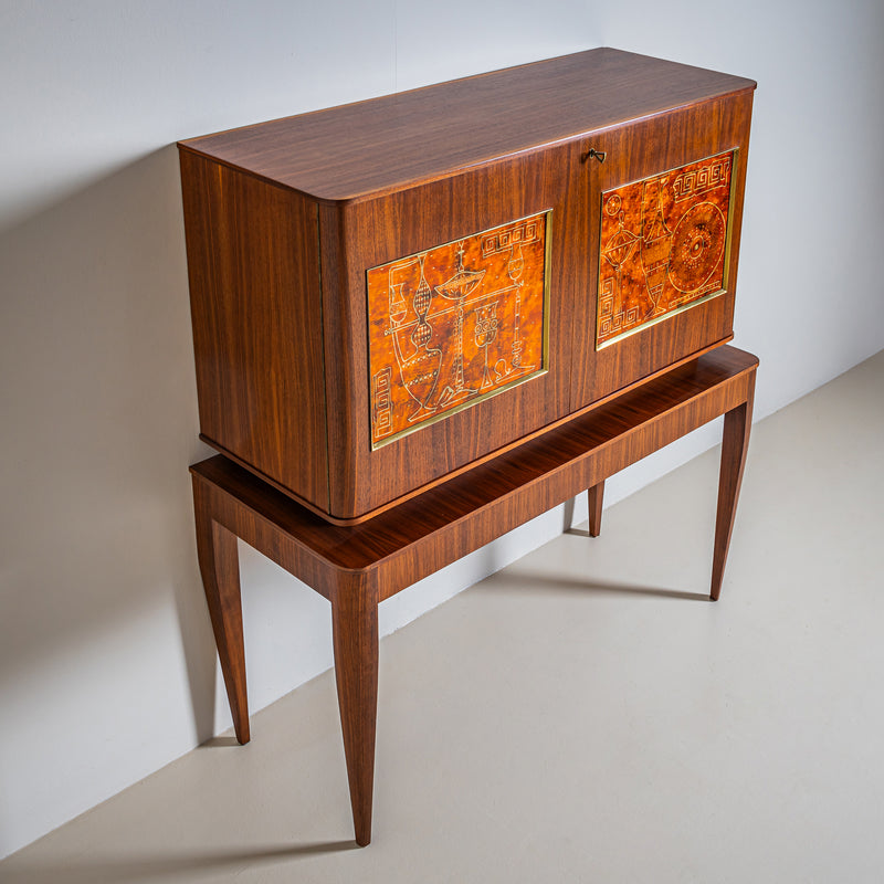 Bar Cabinet in the style of Melchiorre Bega, Italy, 1960s