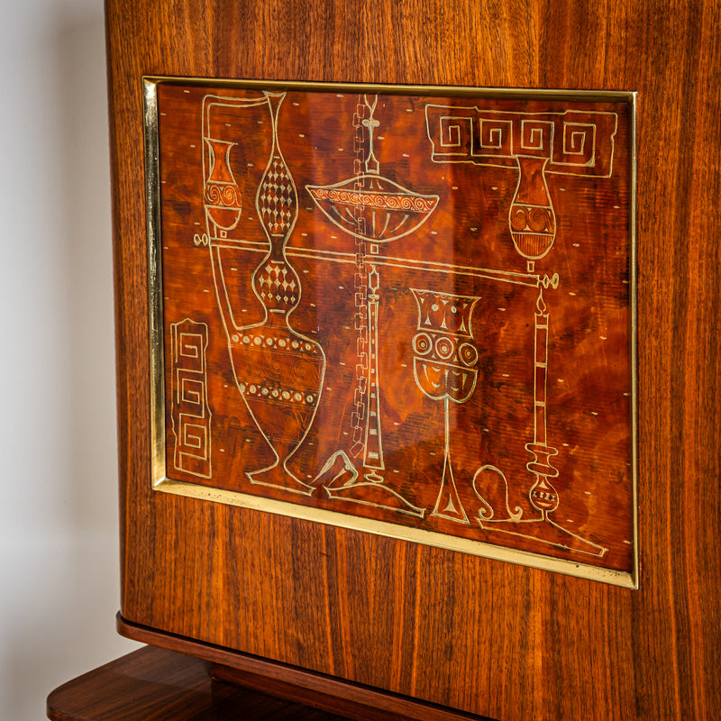 Bar Cabinet in the style of Melchiorre Bega, Italy, 1960s