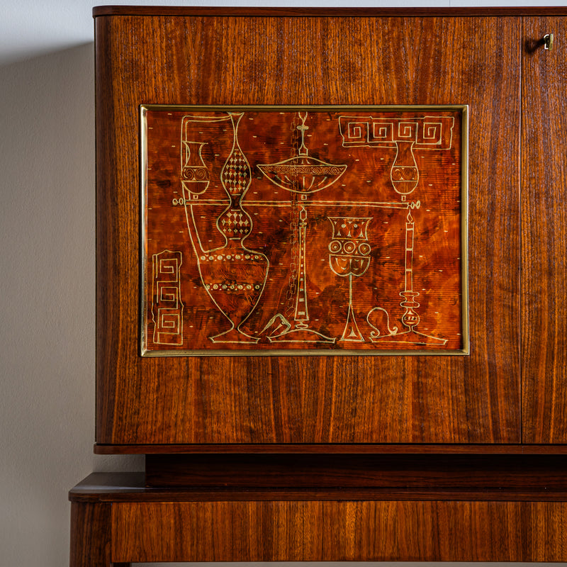 Bar Cabinet in the style of Melchiorre Bega, Italy, 1960s