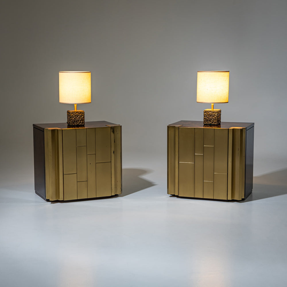 Pair of Bedside Cabinets by Luciano Frigerio for Frigerio di Desio, Italy, 1970s