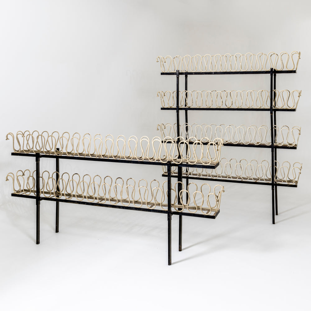 Metal Jardinières in the style of Gio Ponti, Italian Manufactory, 1950s