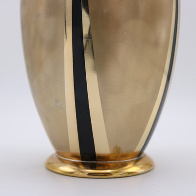 German WMF Art Deco Mixed Metal Vase Germany circa 1930