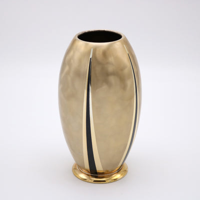 German WMF Art Deco Mixed Metal Vase Germany circa 1930