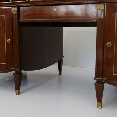 DE COENE FRÈRES Neoclassical Mahogany Desk Belgium 1940