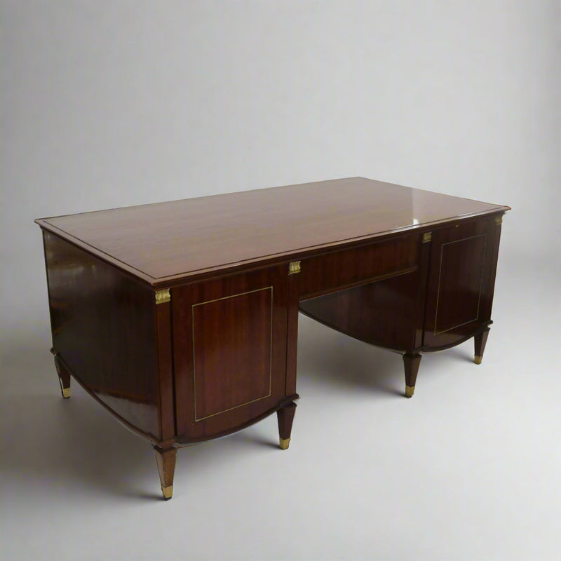 DE COENE FRÈRES Neoclassical Mahogany Desk Belgium 1940