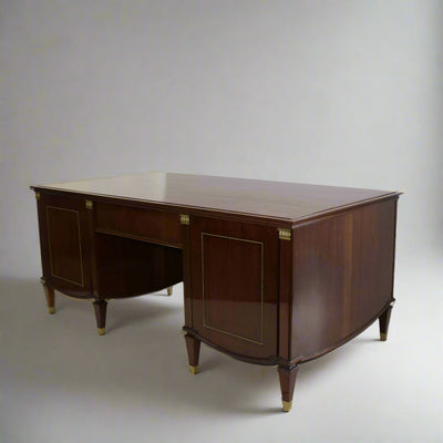 DE COENE FRÈRES Neoclassical Mahogany Desk Belgium 1940