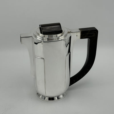 Art Deco Period Sterling Silver Five Piece Tea Coffee Service Belgium circa 1930