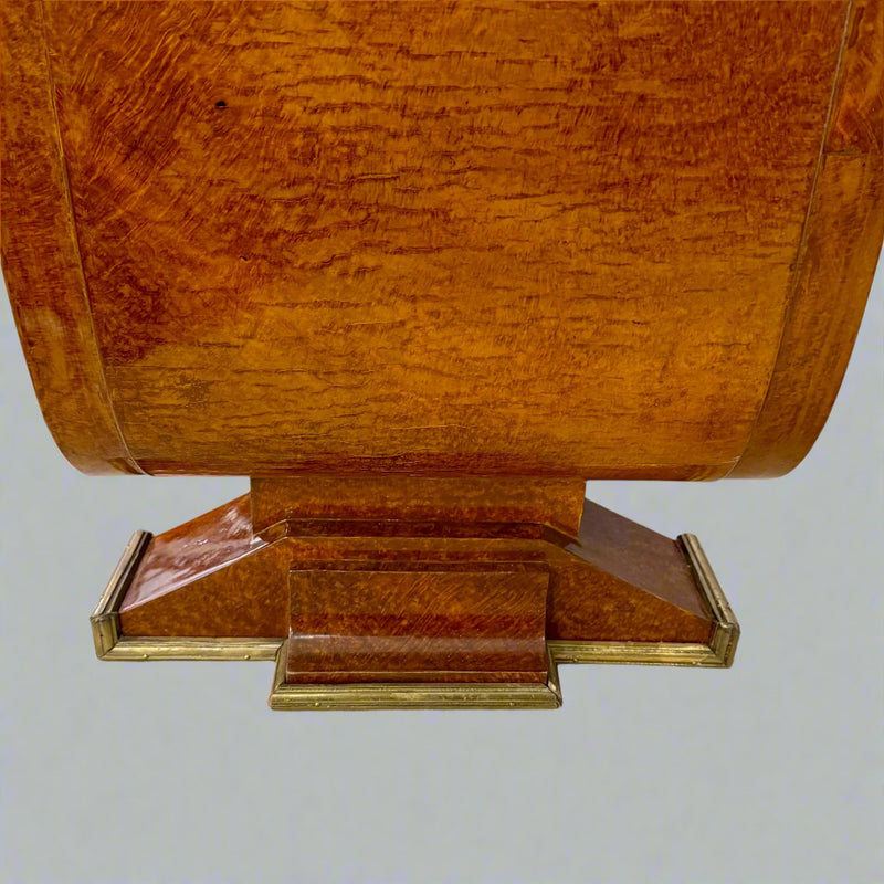 Fine Art Deco Bench in Amboyna with Patinated Bronze Details, France 1930&