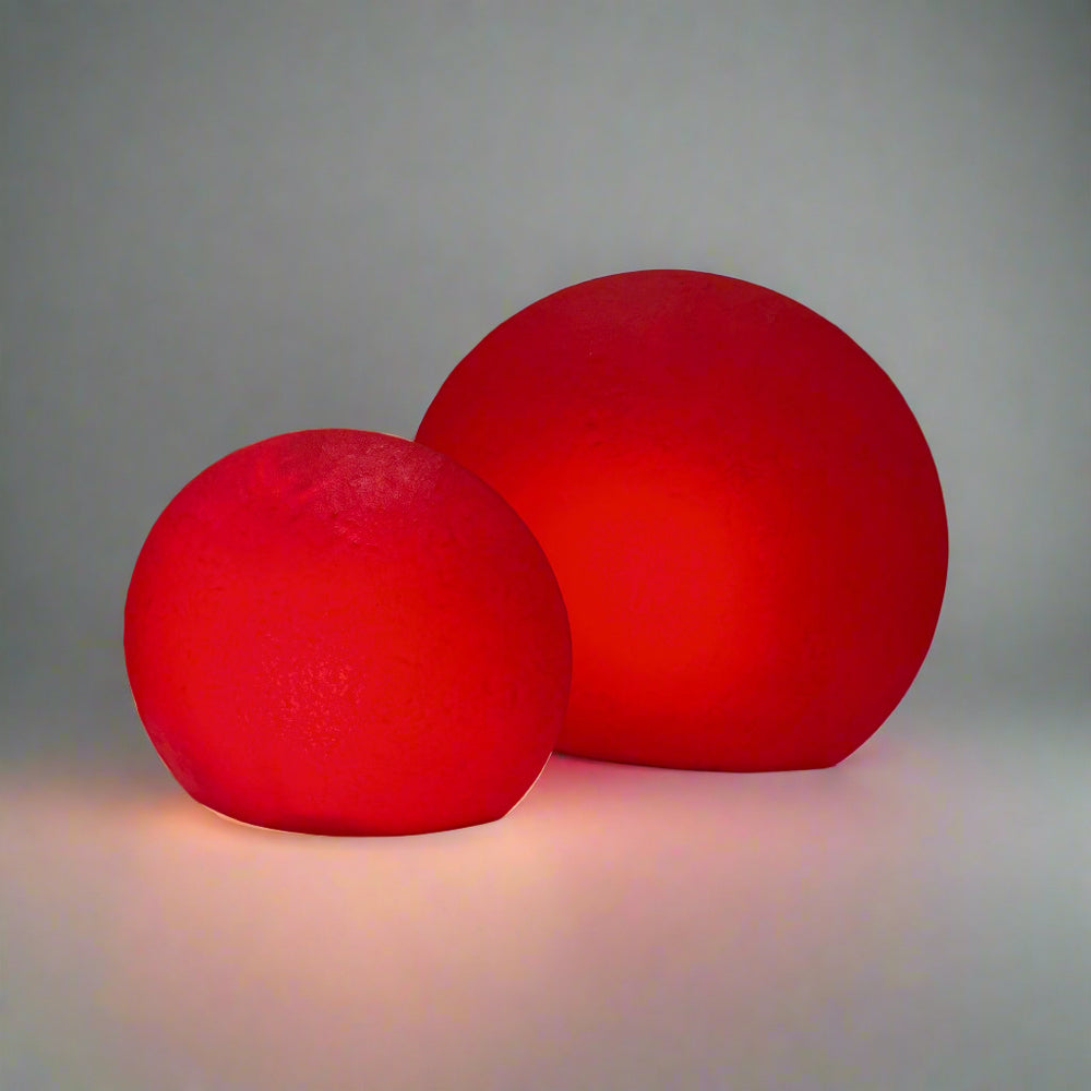 Set of Two Illuminated Elliptical "EGGO" Table Lamps designed by Monica Lipkin for Elmar Flototto, Belgium, 2000's
