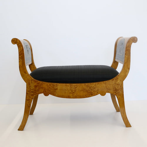 Karelian Birchwood Bench Boulle Mounts, 1850