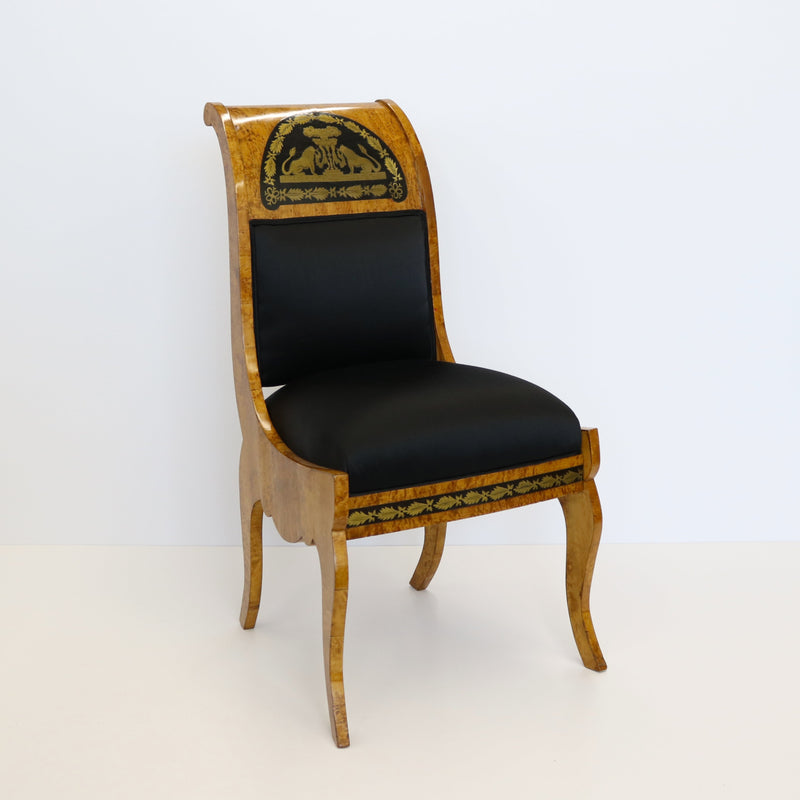 Fine Pair Of Neoclassical Side Chairs, c1850