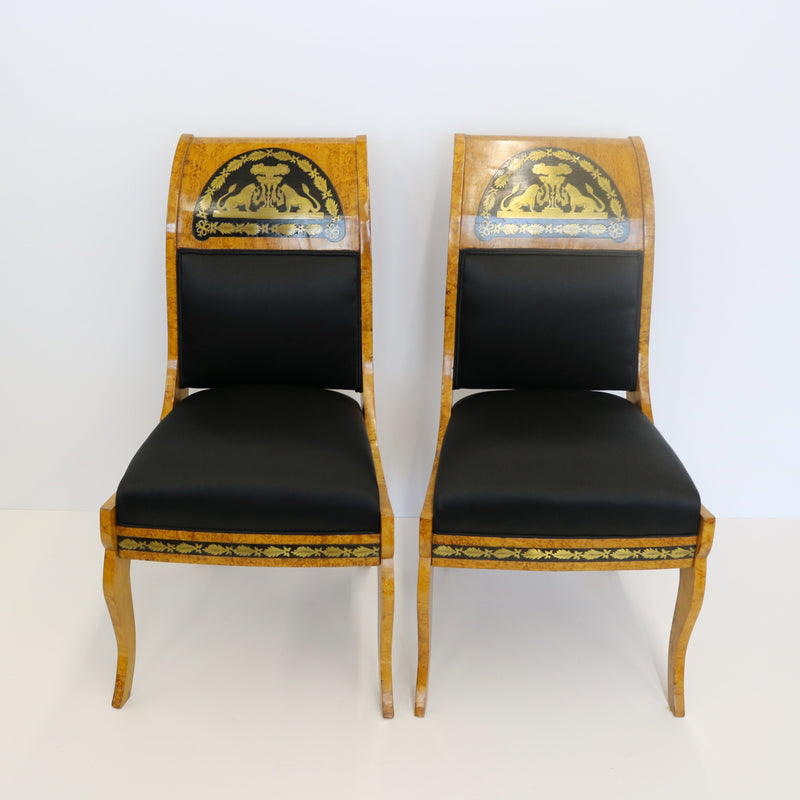 Fine Pair Of Neoclassical Side Chairs, c1850