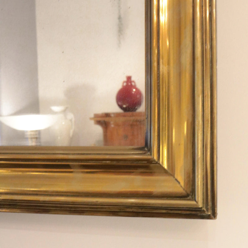 French Empire Period Brass Mirror France 1820