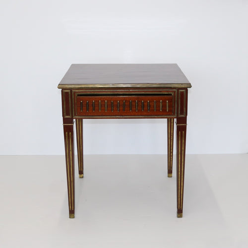 Neoclassical-style Mahogany Brass Table
