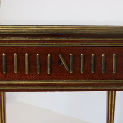 Neoclassical-style Mahogany Brass Table