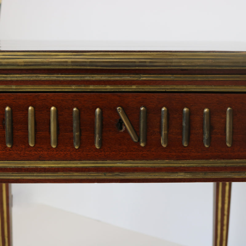 Neoclassical-style Mahogany Brass Table