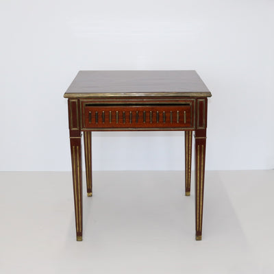 Neoclassical-style Mahogany Brass Table