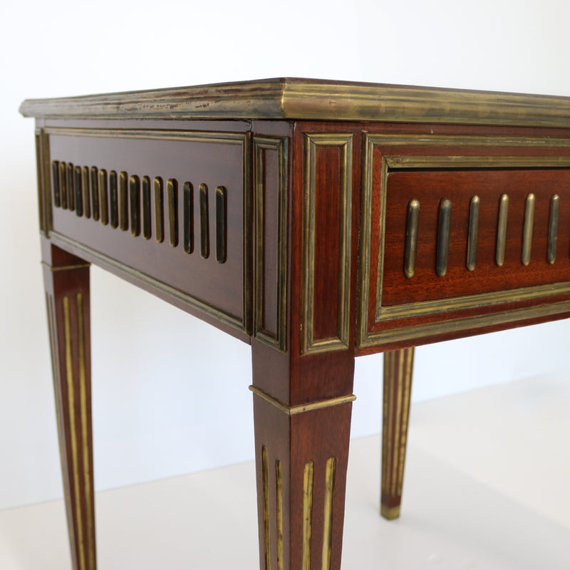 Neoclassical-style Mahogany Brass Table