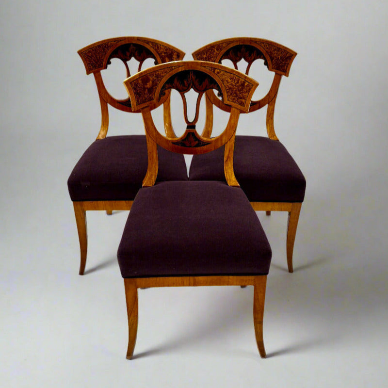 Set of Six Biedermeier Side Chairs, Franconia, South Germany circa 1820