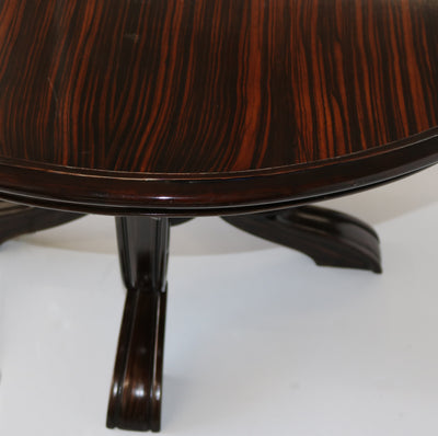 French Art Deco Round Coffee Cocktail Table, France, circa 1930