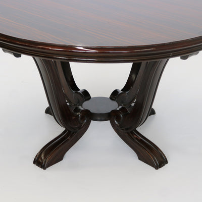 French Art Deco Round Coffee Cocktail Table, France, circa 1930