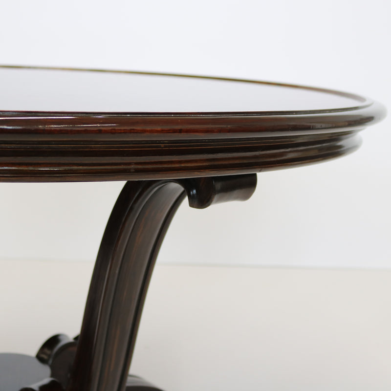 French Art Deco Round Coffee Cocktail Table, France, circa 1930