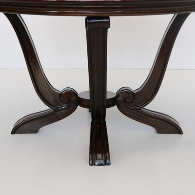 French Art Deco Round Coffee Cocktail Table, France, circa 1930