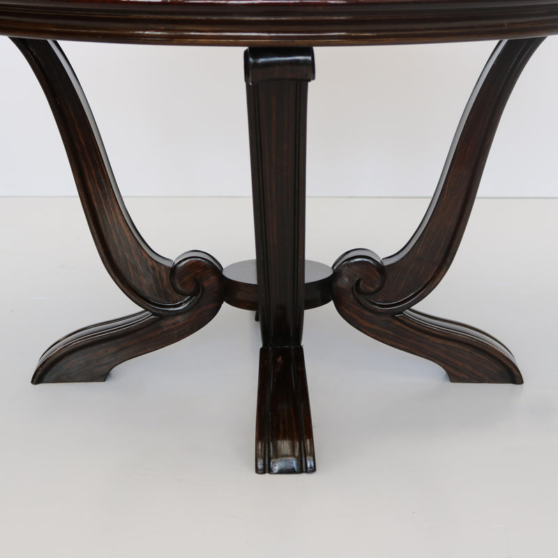 French Art Deco Round Coffee Cocktail Table, France, circa 1930
