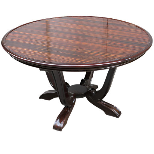 French Art Deco Round Coffee Cocktail Table, France, circa 1930