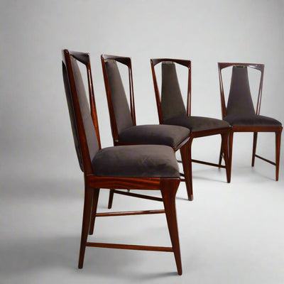 Set of Six Osvaldo Borsani Dining Chairs, Italy 1949