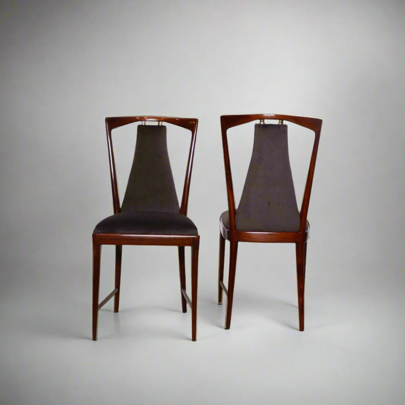 Set of Six Osvaldo Borsani Dining Chairs, Italy 1949