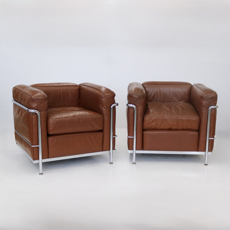 Pair of Vintage LC2 Corbusier Armchairs