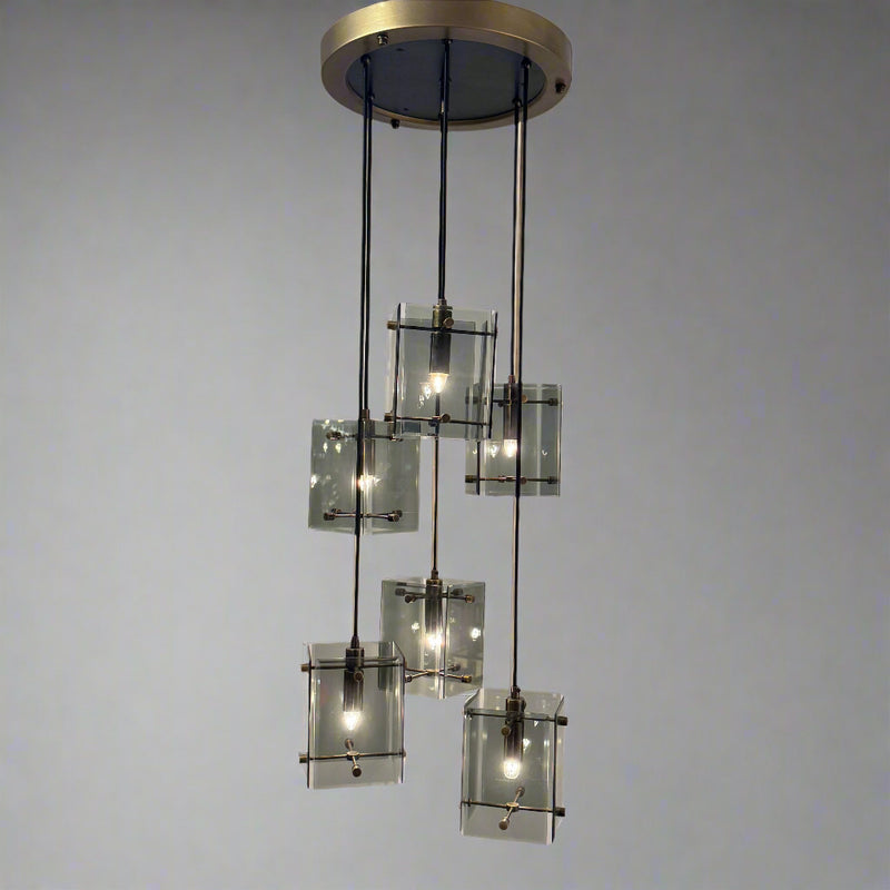 Italian Six Light Pendant Chandelier