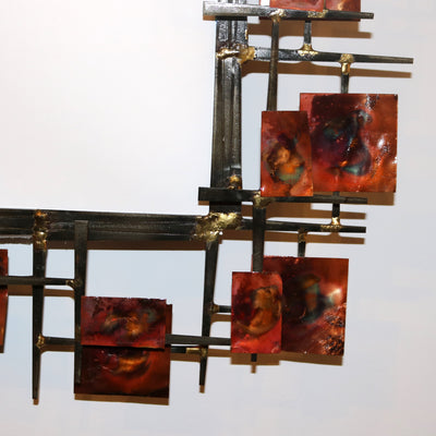 Sculptural Contemporary Brutalist Mirror