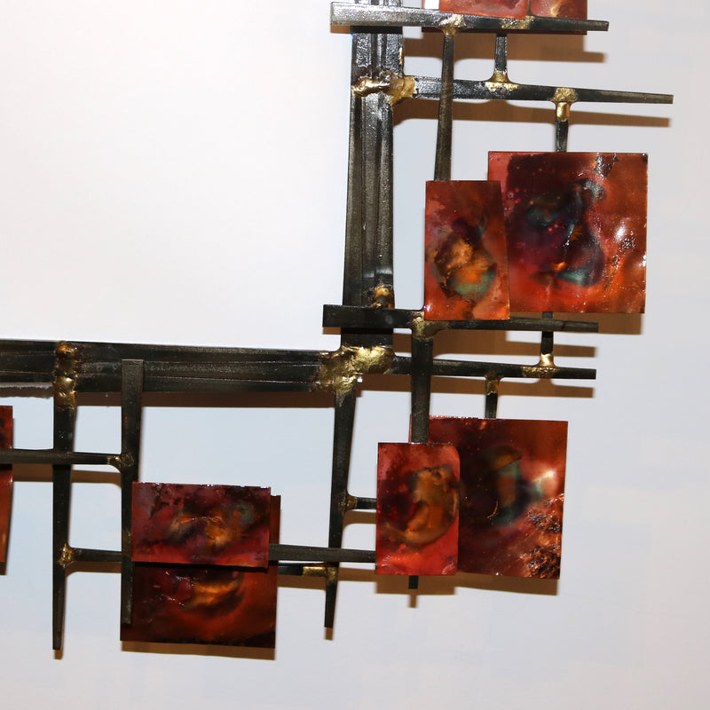 Sculptural Contemporary Brutalist Mirror