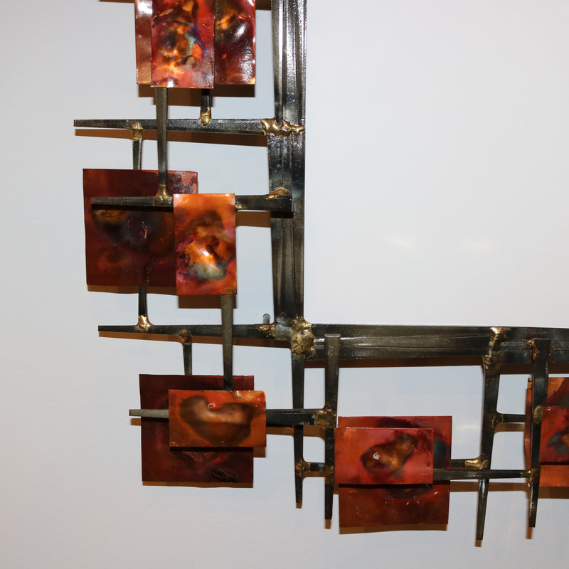 Sculptural Contemporary Brutalist Mirror