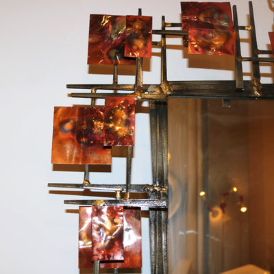 Sculptural Contemporary Brutalist Mirror