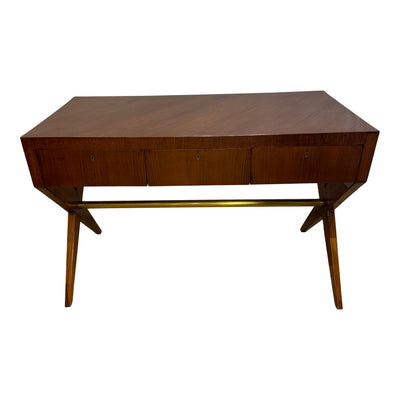 Mid Century Three Drawer Writing Table.