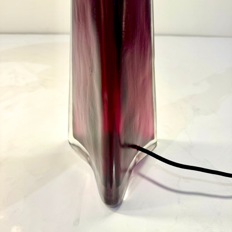Pair of Orrefors Modernist Art Glass Table Lamps