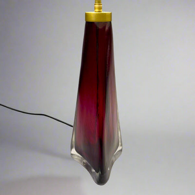Pair of Orrefors Modernist Art Glass Table Lamps