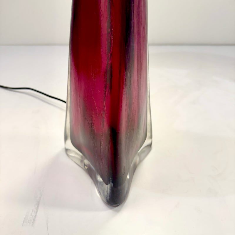 Pair of Orrefors Modernist Art Glass Table Lamps