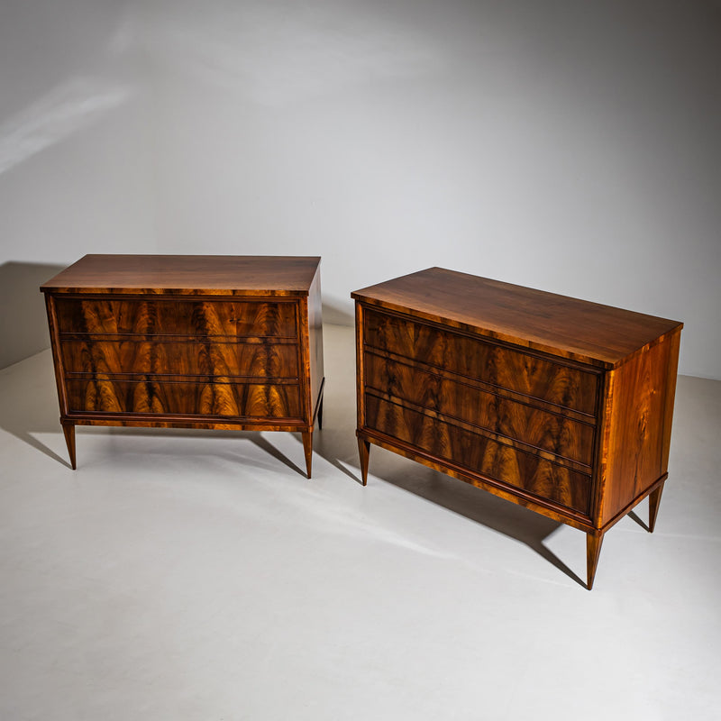 Pair of Biedermeier Chests of Drawers, Italy, 19th Century