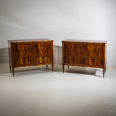 Pair of Biedermeier Chests of Drawers, Italy, 19th Century