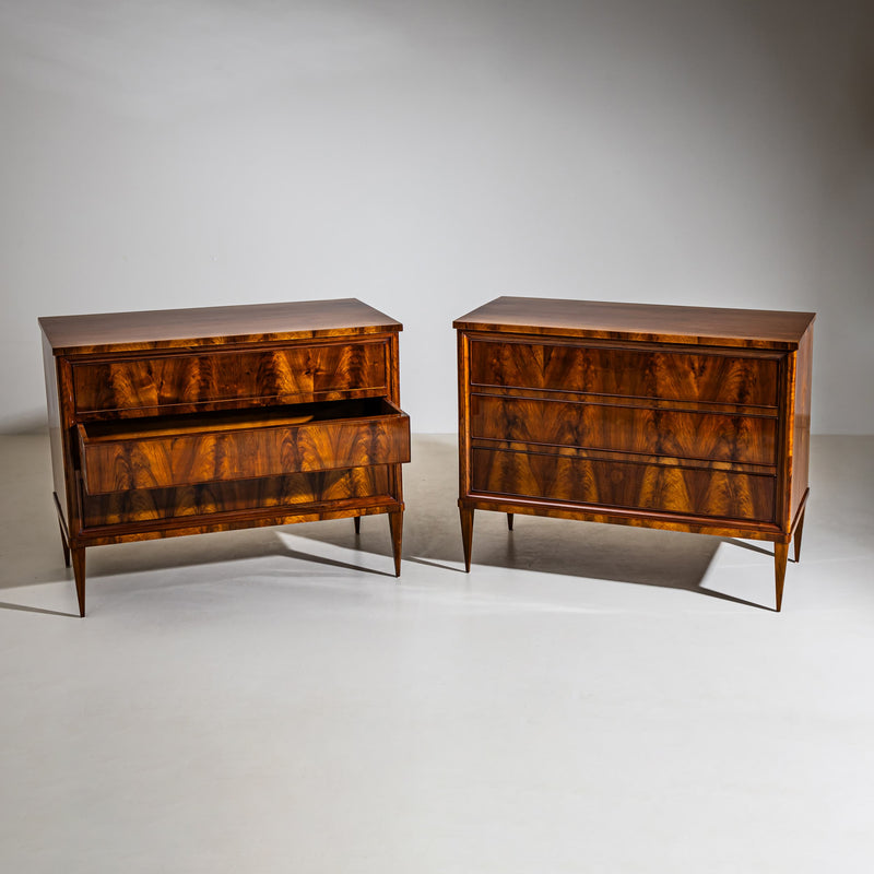 Pair of Biedermeier Chests of Drawers, Italy, 19th Century