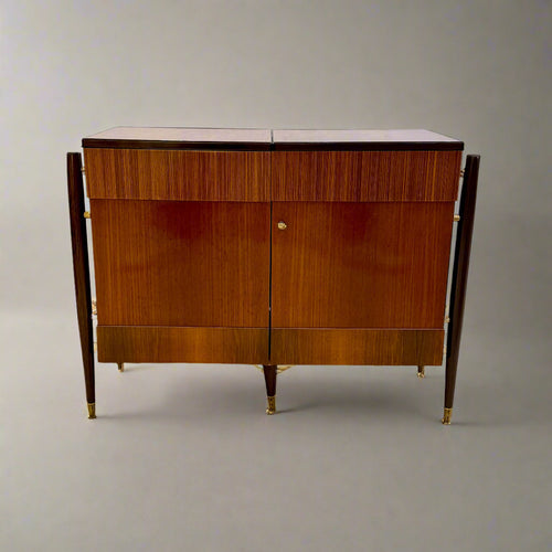 Italian Modernist Folding Bar Cabinet
