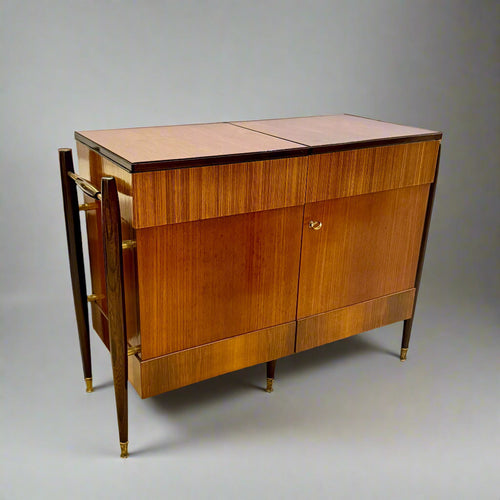 Italian Modernist Folding Bar Cabinet