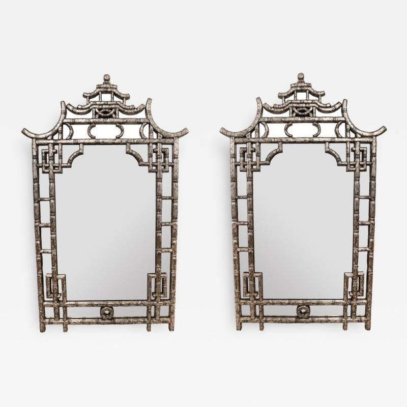 Pair of Hollywood Regency Style Wall Mirrors