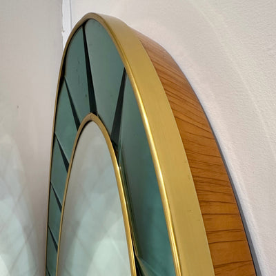Cristal Arte Large Scale Oval Floor Mirror, Italy 1960's